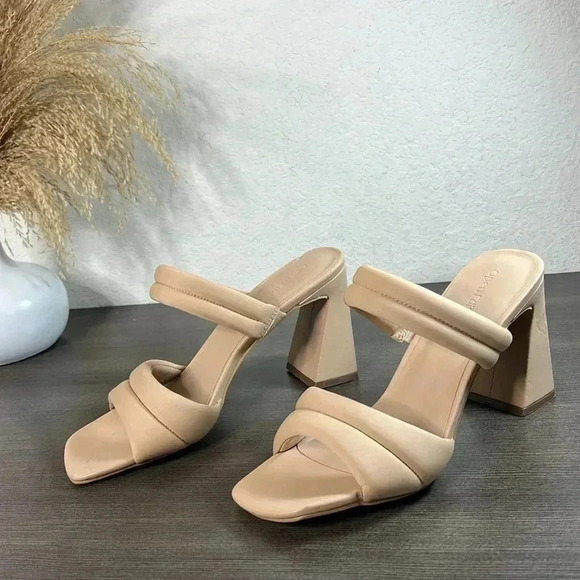 NEW- Open Edit Block Heel Sandals Size 10 - Picture 7 of 12